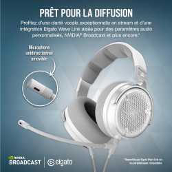 CASQUE GAMING CORSAIR FILAIRE VIRTUOSO PRO WHITE (MULTI)