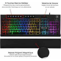 CLAVIER PC THE G-LAB KEYZ TELLURIUM - NOIR/RGB/FILAIRE