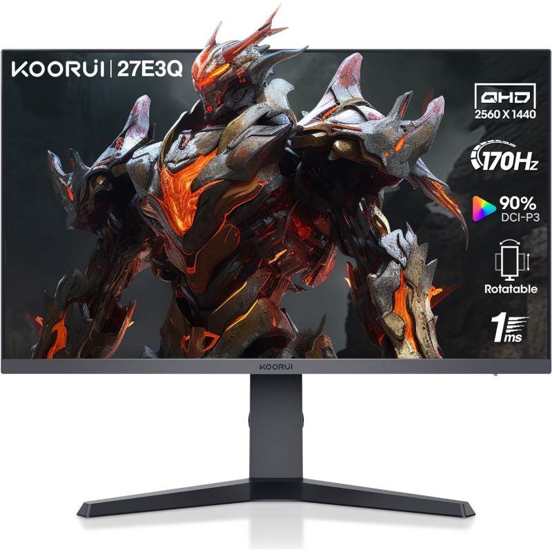 ECRAN PC KOORUI 27E3Q 27 POUCES QHD/170 HZ/IPS/1MS/HDR