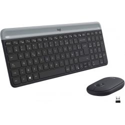 PACK CLAVIER SOURIS LOGITECH MK470 FRA SLIM WIRELESS KEYBOARD AND MOUSE COMBO - GRAPHITE