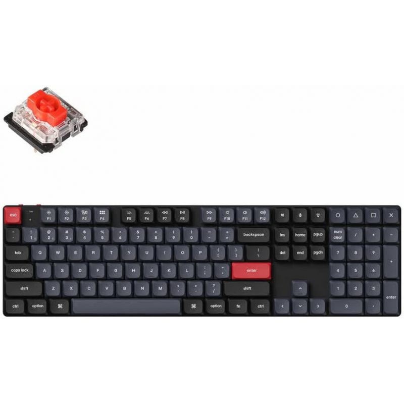 CLAVIER PC KEYCHRON K5 PRO QMK RGB - NOIR/SANS FIL/SWITCH ROUGE