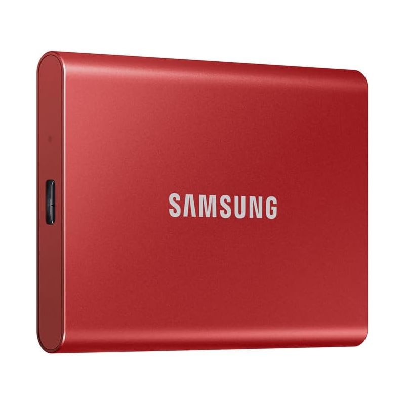 SSD EXT SAMSUNG T7 2TO ROUGE METALLIQUE USB 3.2 GEN 2 MU-PC2T0R/WW