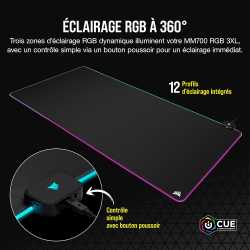 TAPIS DE SOURIS GAMING CORSAIR MM700 RGB EXTENDED 3XL