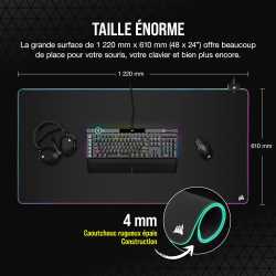 TAPIS DE SOURIS GAMING CORSAIR MM700 RGB EXTENDED 3XL