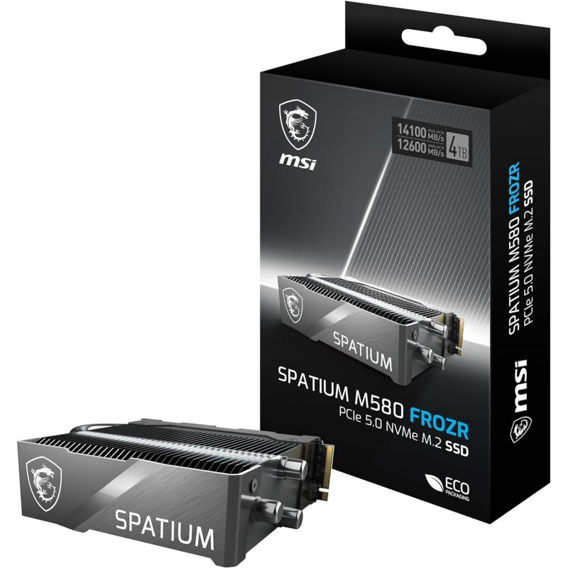 SSD NMVE MSI SPATIUM M580 PCIE 5.0 NVME M.2 4TB ( 4000 GO ) FROZR