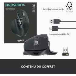 SOURIS SANS FIL LOGITECH MX MASTER 3S GRAPHITE