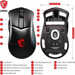 SOURIS GAMING SANS FIL CLUTCH GM51 LIGHTWEIGHT WIRELESS