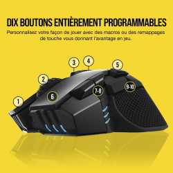 SOURIS GAMING SANS FIL CORSAIR IRONCLAW RGB WIRELESS