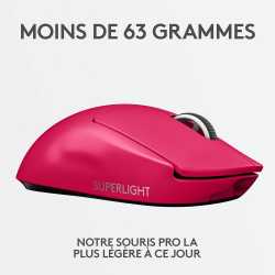 SOURIS GAMING LOGITECH - PRO X SUPERLIGHT WIRELESS - MAGENTA