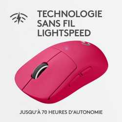 SOURIS GAMING LOGITECH - PRO X SUPERLIGHT WIRELESS - MAGENTA