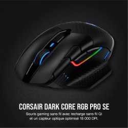 SOURIS GAMING AVEC OU SANS FIL PC CORSAIR DARK CORE RGB PRO SE