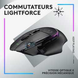 SOURIS GAMING LOGITECH G502 X PLUS WIRELESS BLACK