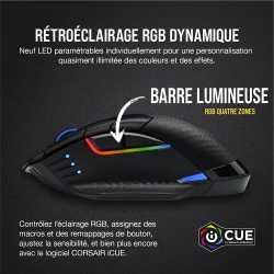 SOURIS GAMING AVEC OU SANS FIL CORSAIR DARK CORE PRO RGB NOIR