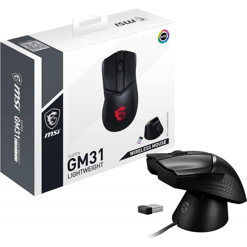 SOURIS GAMING SANS FIL MSI CLUTCH GM31 LIGHTWEIGHT WIRELESS