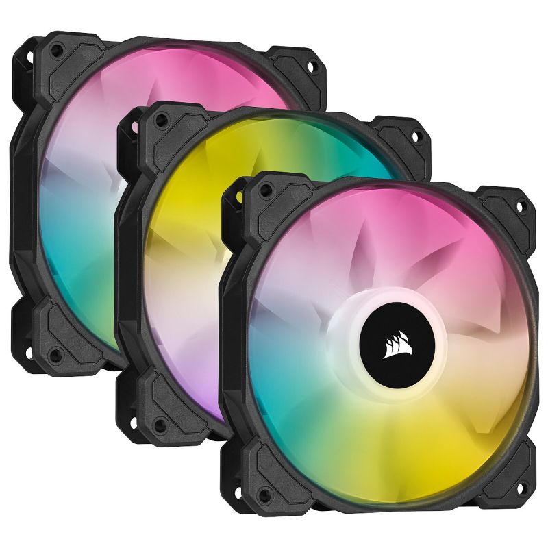 VENTILATEUR BOITIER CORSAIR SP120 RGB ELITE TRIPLE PACK + LIGTHING NODE CORE