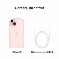 APPLE IPHONE 15 128 GO 6.1 POUCES 5G DOUBLE SIMROSE