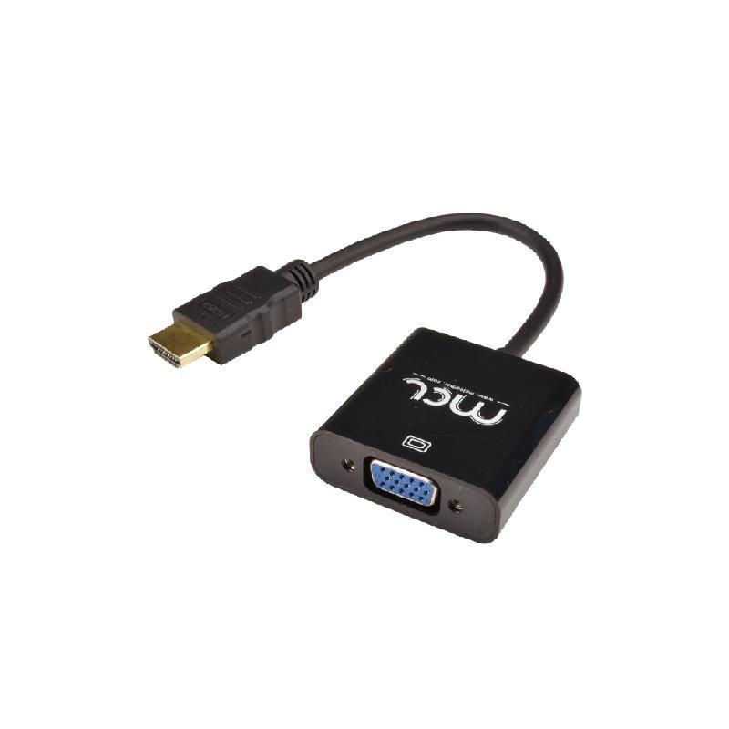 CABLE PC MCL SAMAR ADAPT HDMI MALE/VGA FEMELLE (HD15) + AUDIO