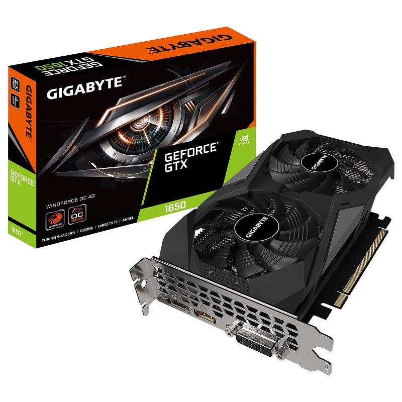 CARTE GRAPHIQUE GIGABYTE GTX 1650 D6 WINDFORCE OC 4GO