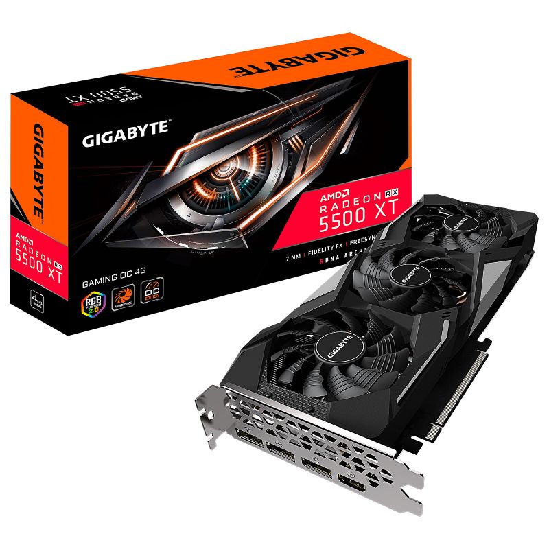 CARTE GRAPHIQUE GIGABYTE RX 5500 XT GAMING OC 4GO