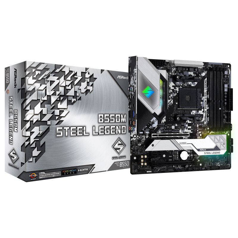 CARTE MERE ASROCK B550M STEEL LEGEND - B550/AM4/DDR4/MATX