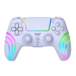 MANETTE PS4 PRO GAMING WIRELESS + RGB - WHITE EDITION