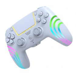 MANETTE PS4 PRO GAMING WIRELESS + RGB - WHITE EDITION