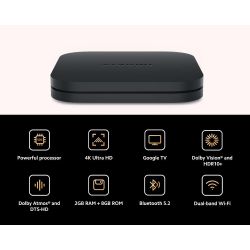 XIAOMI MI TV BOX S 2 GEN 4K UHD 2+ 8GB BLACK