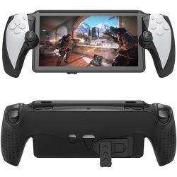 COQUE DE PROTECTION EN TPU SOUPLE AVEC BEQUILLE POUR PS5 PORTAL - NOIR