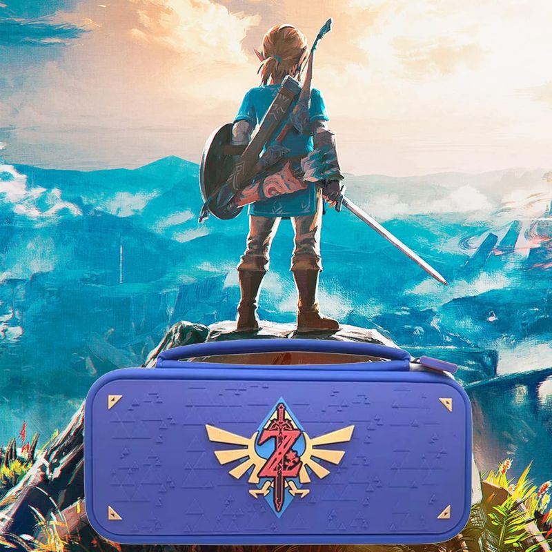 SACOCHE DELUXE TRAVEL CARRYING CASE WITH FOLDING STAND - ZELDA BLUE SWITCH