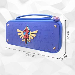 SACOCHE DELUXE TRAVEL CARRYING CASE WITH FOLDING STAND - ZELDA BLUE SWITCH