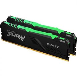 DDR 4 3600 MHZ KINGSTON FURY BEAST RGB 16 GO (2 X 8 GO) CL17