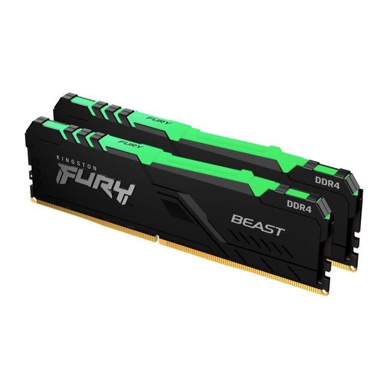 DDR 4 3600 MHZ KINGSTON FURY BEAST RGB 16 GO (2 X 8 GO) CL17