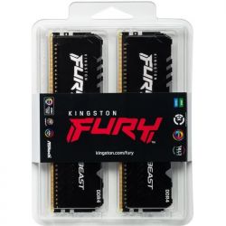 DDR 4 3600 MHZ KINGSTON FURY BEAST RGB 16 GO (2 X 8 GO) CL17