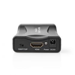 CONVERTISSEUR PERITEL VERS HDMI / SCART FEMELLE - HDMI ENTREE - UNE VOIE - 1080P - 1.2 GBPS - ABS - NOIR