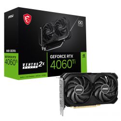 CARTE GRAHPIQUE MSI GEFORCE RTX 4060 TI 8G VENTUS 2X BLACK E1 OC