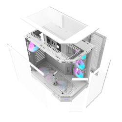 BOITIER DF ATX DQX90 WHITE + 4 ARGB FAN + SUPPORT DE CG