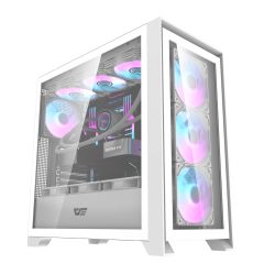 BOITIER DF DRX90 GLASS WHITE + 4 ARGB FAN