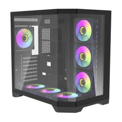 BOITIER DF FT418 PRO BLACK + 7 ARGB FAN