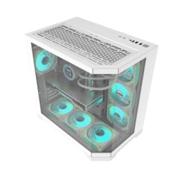 BOITIER DF FT418 PRO WHITE + 7 ARGB FAN