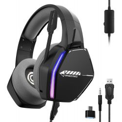 ONIVERSE - CASQUE GAMING NEBULA - ARCTIC BLACK (MULTIPLATEFORME)