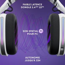 ONIVERSE - CASQUE GAMING SANS FIL POLARIS - CELESTIAL WHITE (MULTIPLATEFORME)