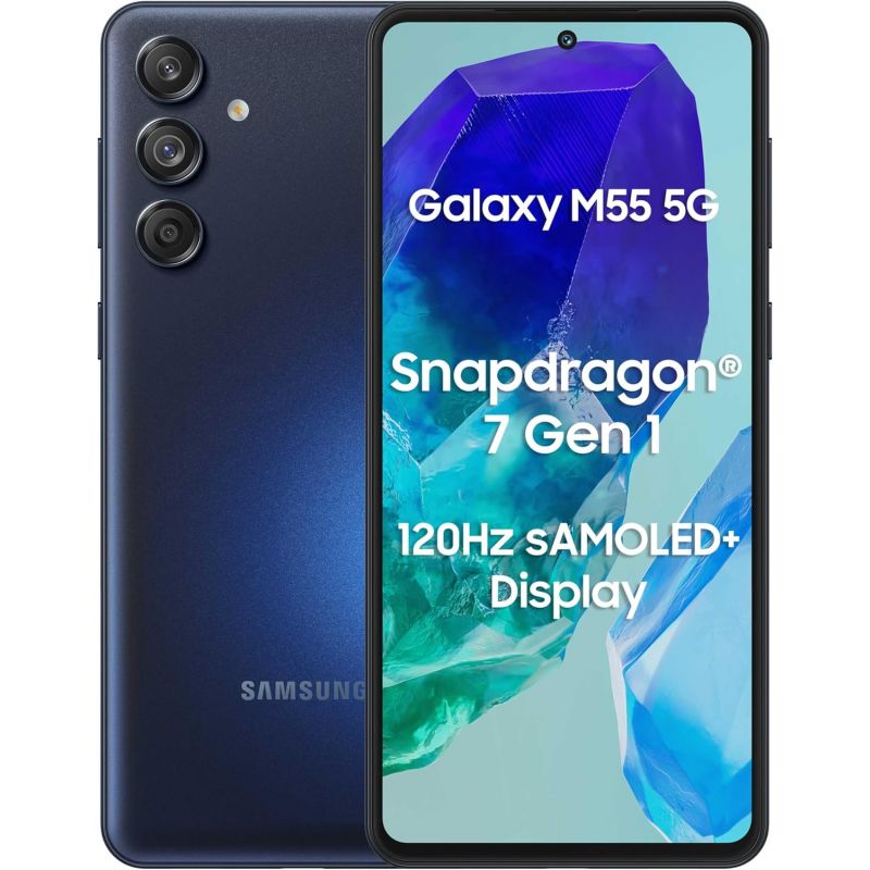 SAMSUNG GALAXY M55 8+128GB 6,7 POUCES 5G DENIM BLACK DS SM-M556