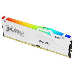 DDR 5 16GO 5600 MHZ KINGSTON FURY BEAST RGB 16 GB (1 X 16 G0) Z CL36 - WHITE