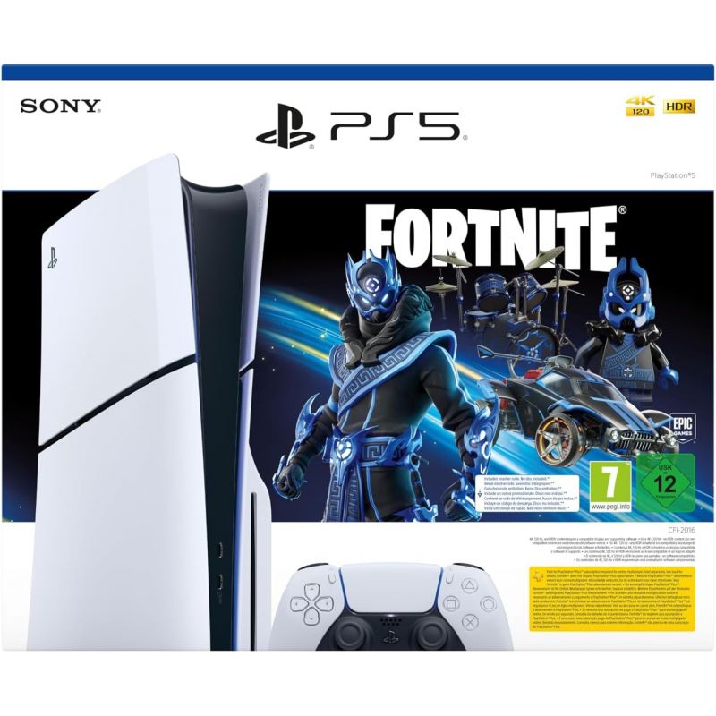 CONSOLE PS5 SLIM 1000 GO ( 1TO ) DISQUE VERSION + COBALT STAR FORTNITE