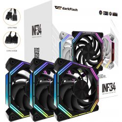 VENTILATEUR BOITIER DF INF34 3IN1 FAN BLACK