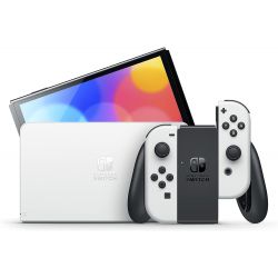 CONSOLE NINTENDO SWITCH OLED WHITE + MARIO KART 8 + 12 MOIS ABO