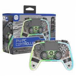 MANETTE PS4 - PRO GAMING WIRELESS TRANSPARE CONTROLLER + COLORFUL AMBIENT LIGHT