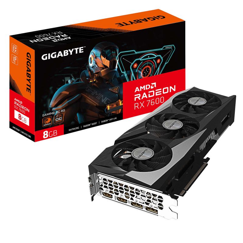 CARTE GRAPHIQUE GIGABYTE RADEON RX 7600 GAMING OC 8G