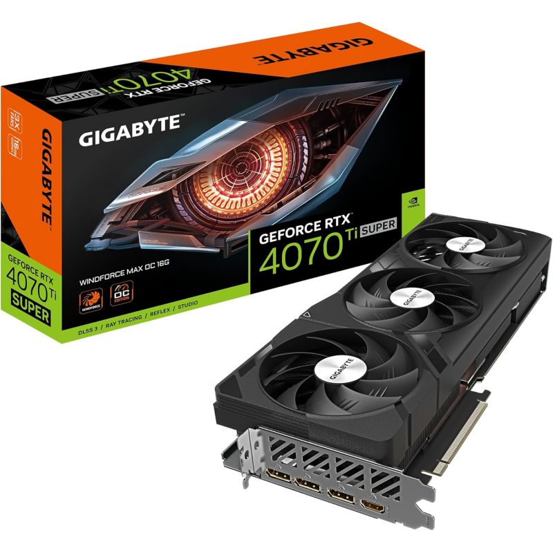 CARTE GRAPHIQUE GIGABYTE RTX 4070 TI SUPER WINDFORCE MAX OC 16GB