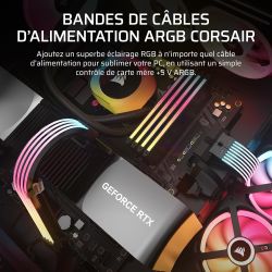 CORSAIR iCUE ARGB PSU - 2X 200mm Bandes LED - 100 RGB LEDs par Bande